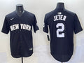 Men's New York Yankees Derek Jeter #2 Black Lights Out Jersey