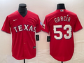 Men's Texas Rangers Adolis Garcia #53 Red Jersey