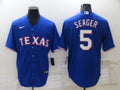 Men's Texas Rangers Corey Seager #5 Blue Baseball Jersey