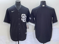 Men's San Diego Padres Black Blank Jersey