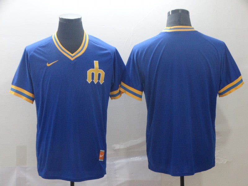 Men's Seattle Mariners Blue Blank Jersey