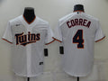 Men's Minnesota Twins Carlos Correa #4 White Baseball Jersey