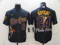 Men's Los Angeles Dodgers Kobe Bryant #8-24 Black Jersey