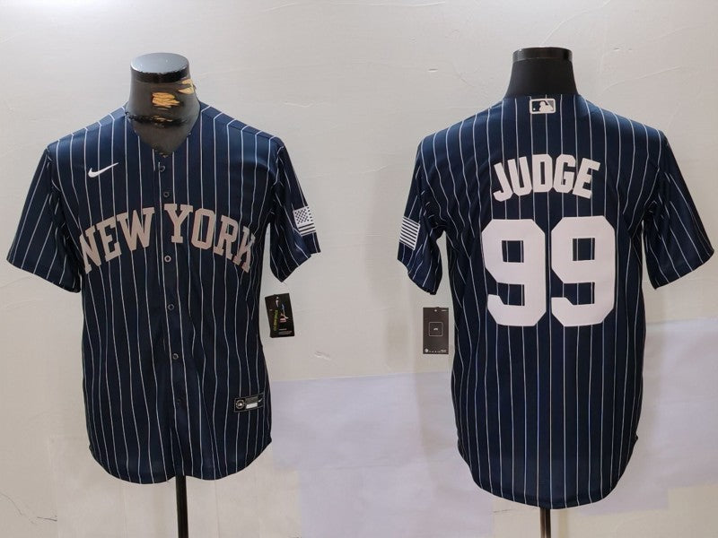 Men's New York Yankees Aaron Judge #99 Navy Jersey