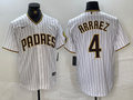 Men's San Diego Padres Luis Arraez #4 White Jersey