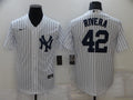Men's New York Yankees Mariano Rivera #42 White Baseball Jersey