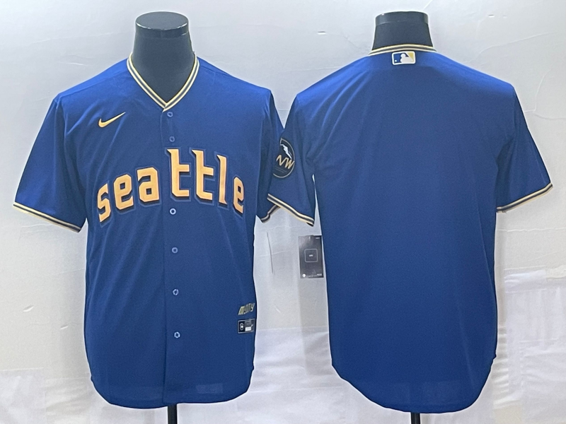 Men's Seattle Mariners Royal 2023 City Connect Blank Jersey