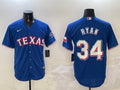 Men's Texas Rangers Nolan Ryan #34 Royal Jersey