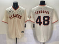 Men's San Francisco Giants Pablo Sandoval #48 Cream Home Jersey