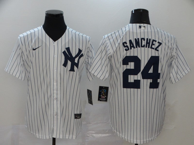Men's New York Yankees Gary Sanchez #24 White Baseball Jersey