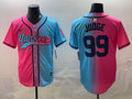 Men's New York Yankees Aaron Judge #99 Pink/Blue Jersey