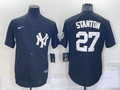 Men's New York Yankees Giancarlo Stanton #27 Black Baseball Jersey