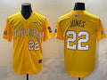 Men's LSU Tigers Jared Jones #22 Yellow Jersey