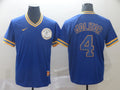 Men's Milwaukee Brewers Paul Molitor #4 Blue Jersey