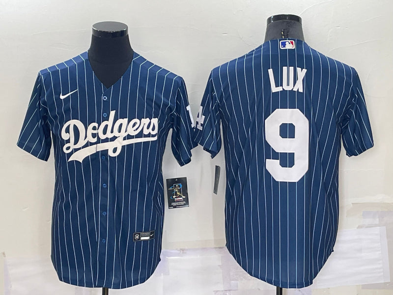 Men's Los Angeles Dodgers Gavin Lux #9 Blue Baseball Jersey