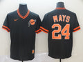 Men's San Francisco Giants Willie Mays #24 Black Jersey
