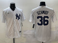 Men's New York Yankees Clarke Schmidt #36 White Home Jersey