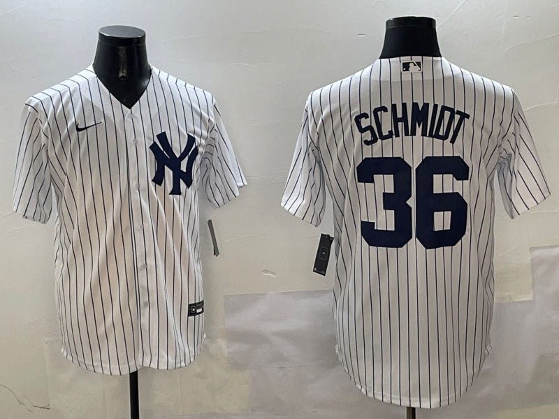 Men's New York Yankees Clarke Schmidt #36 White Home Jersey