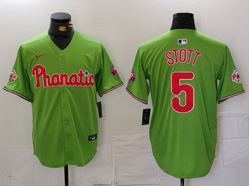 Men's Philadelphia Phillies Bryson Stott #5 Green Limited Jersey