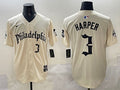 Men's Philadelphia Phillies Bryce Harper #3 Cream Limited Jersey
