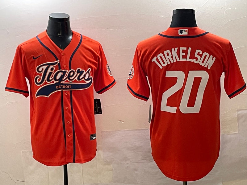 Men's Detroit Tigers Spencer Torkelson #20 Orange Jersey