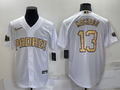 Men's San Diego Padres Manny Machado #13 White Baseball Jersey