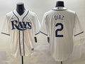 Men's Tampa Bay Rays Yandy Diaz #2 White Home Jersey