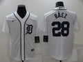 Men's Detroit Tigers Javier Baez #28 White Baseball Jersey
