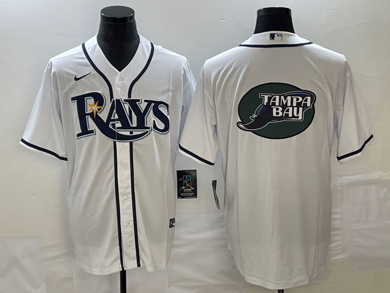 Men's Tampa Bay Rays White Home Team Jersey