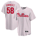 Men's Philadelphia Phillies Seranthony Dominguez #58 White Home Jersey