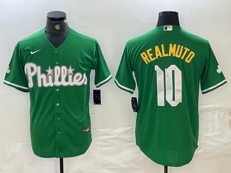 Men's Philadelphia Phillies J.T. Realmuto #10 Green Jersey