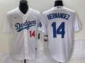 Men's Los Angeles Dodgers Enrique Hernandez #14 White Baseball Jersey