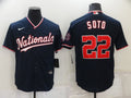 Men's Washington Nationals Juan Soto #22 Navy Baseball Jersey