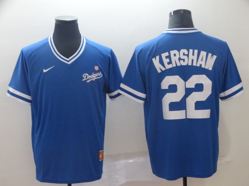 Men's Los Angeles Dodgers Clayton Kershaw #22 Blue Jersey
