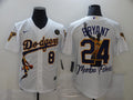 Men's Los Angeles Dodgers Kobe Bryant #8-24 White Jersey