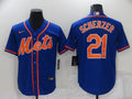 Men's New York Mets Max Scherzer #21 Blue Baseball Jersey