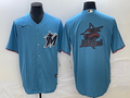 Men's Miami Marlins Blue Alternate Team Jersey