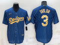 Men's Los Angeles Dodgers Chris Taylor #3 Blue Stitched Jersey