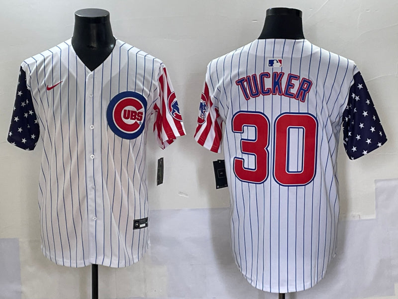 Men's Chicago Cubs Kyle Tucker #30 White Jersey