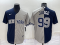 Men's New York Yankees Aaron Judge #99 Navy/Gray Baseball Jersey