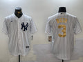Men's New York Yankees Babe Ruth #3 White Team Jersey