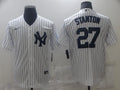 Men's New York Yankees Giancarlo Stanton #27 White Baseball Jersey