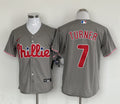 Men's Philadelphia Phillies Trea Turner #7 Gray Jersey